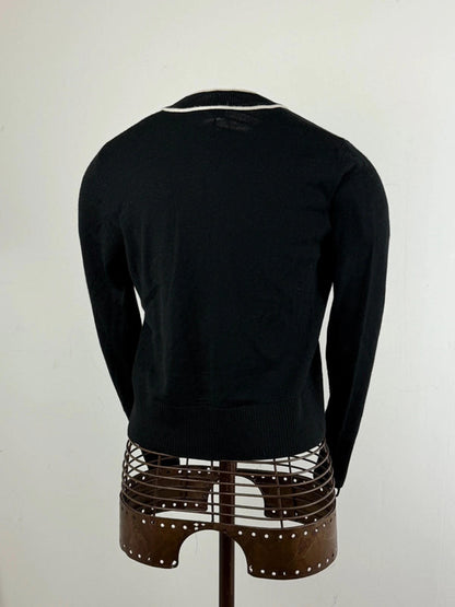 Elisabetta Franchi Cropped Cardigan UK 10 Wool Blend