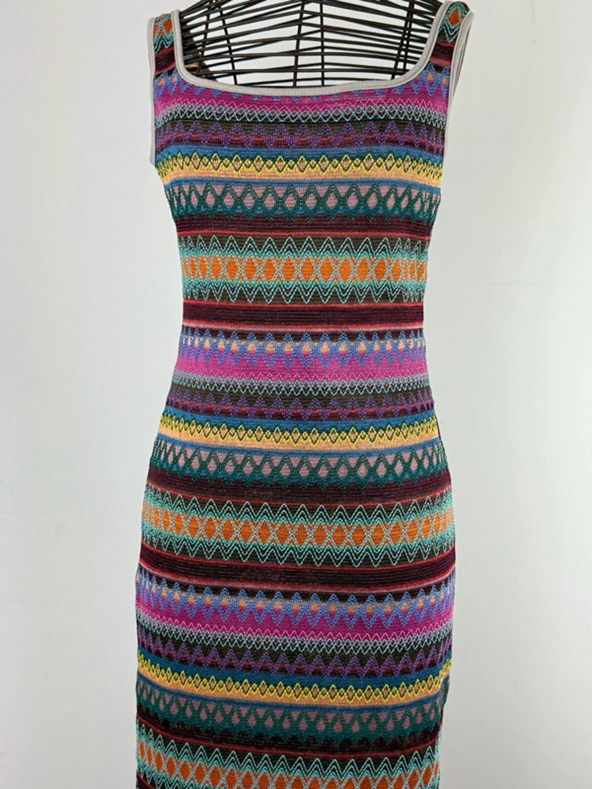 90s Sleeveless Long Woven Dress Medium