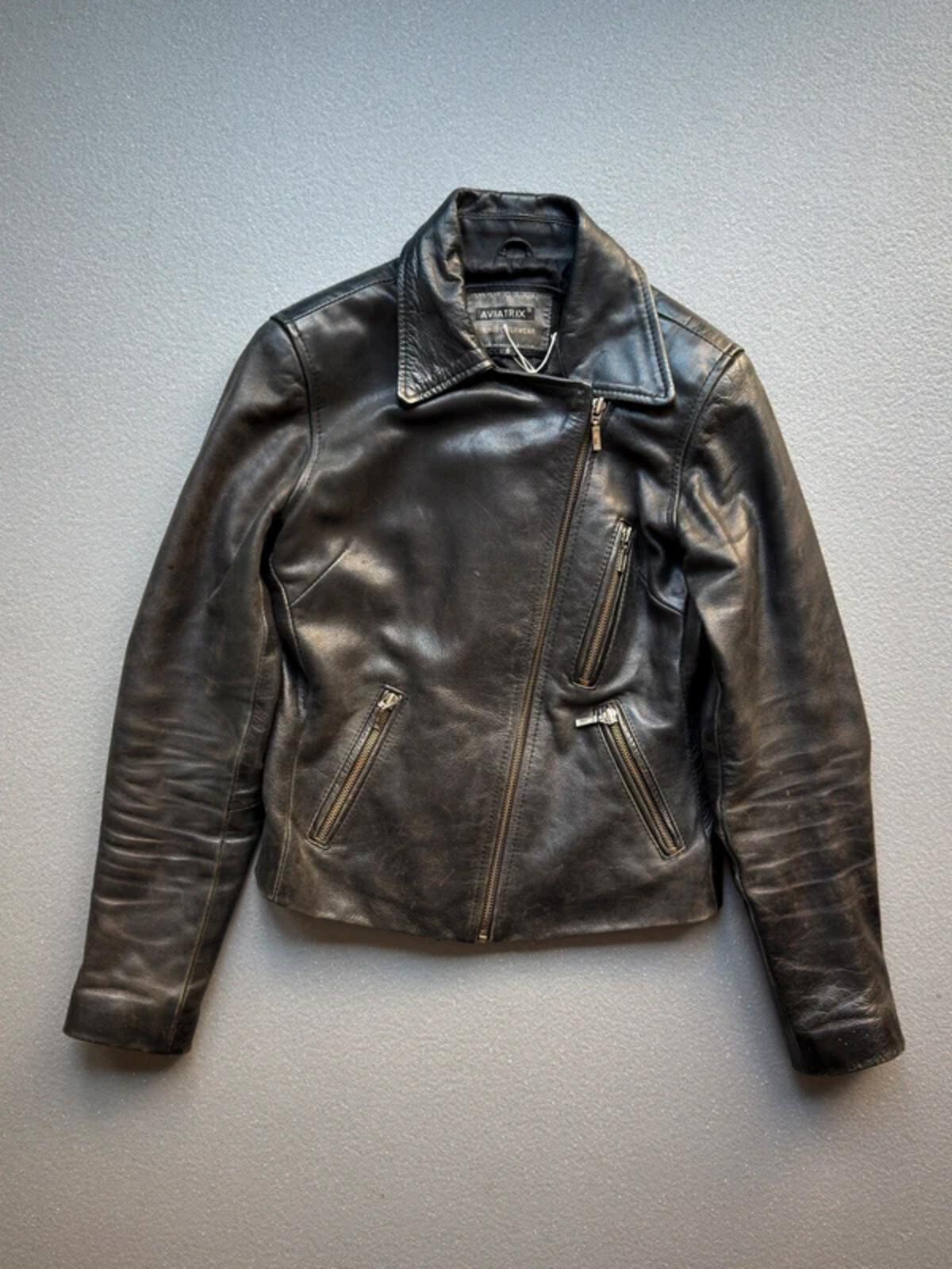 Ladies Leather Biker Jacket Vintage Small Perfecto