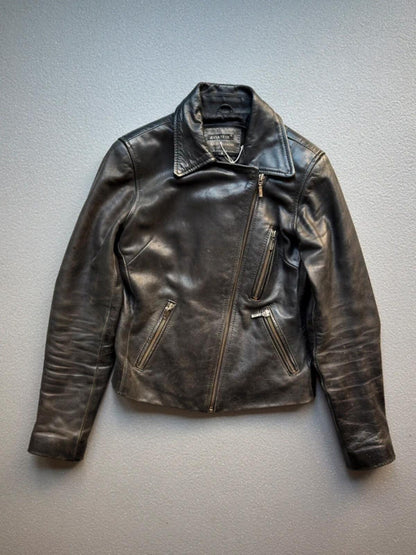 Ladies Leather Biker Jacket Vintage Small Perfecto