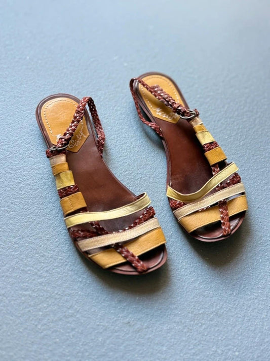 Miss Sixty Y2K Plaited Strappy Sandals Uk 6 / EU 39