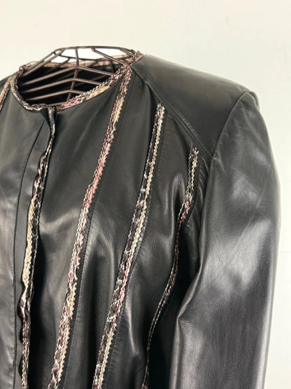 Roberto Cavalli Leather Jacket Size 14