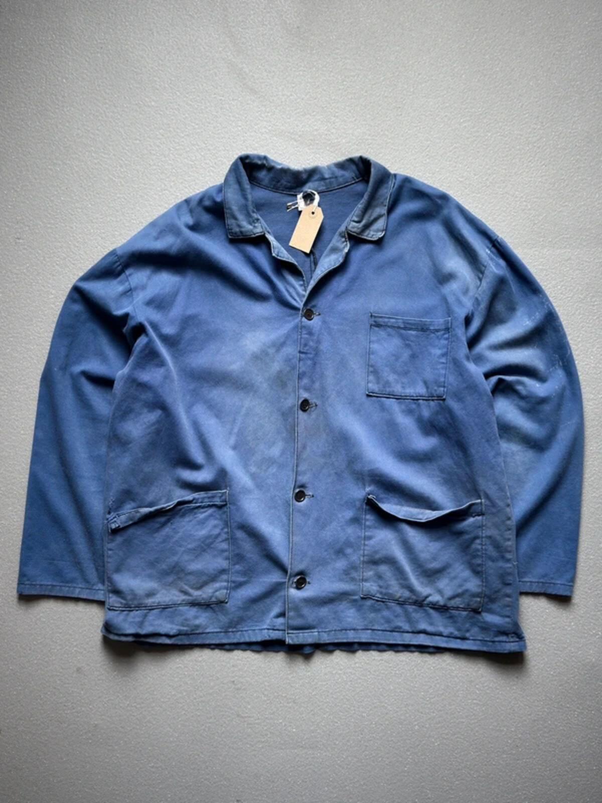 Boxy Fit French Work Jacket Vintage 70s XL