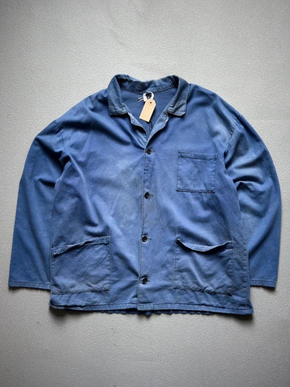 Boxy Fit French Work Jacket Vintage 70s XL