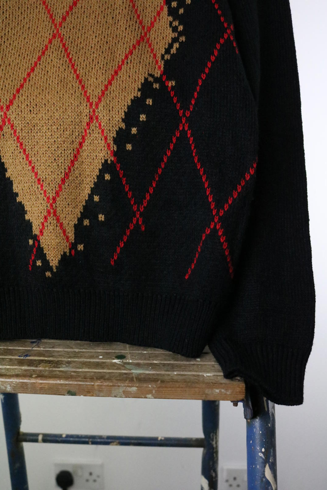 Guru Y2K Argyle Sweater Medium