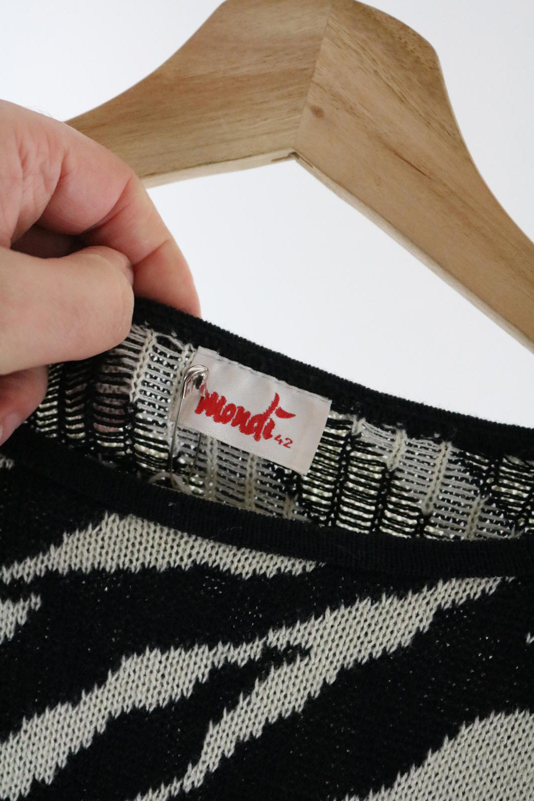 1980s Mondi Animal Print Knit Top M