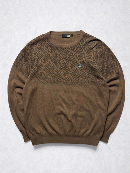 Billabong Jumper Y2K Mens Large Brown