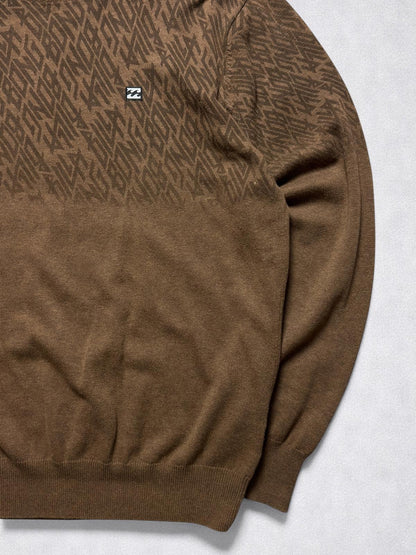 Billabong Jumper Y2K Mens Large Brown