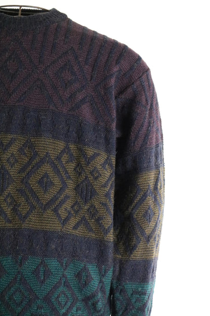 St Michael M&S Vintage Alpaca Blend Wool Fairisle Jumper Large Mens