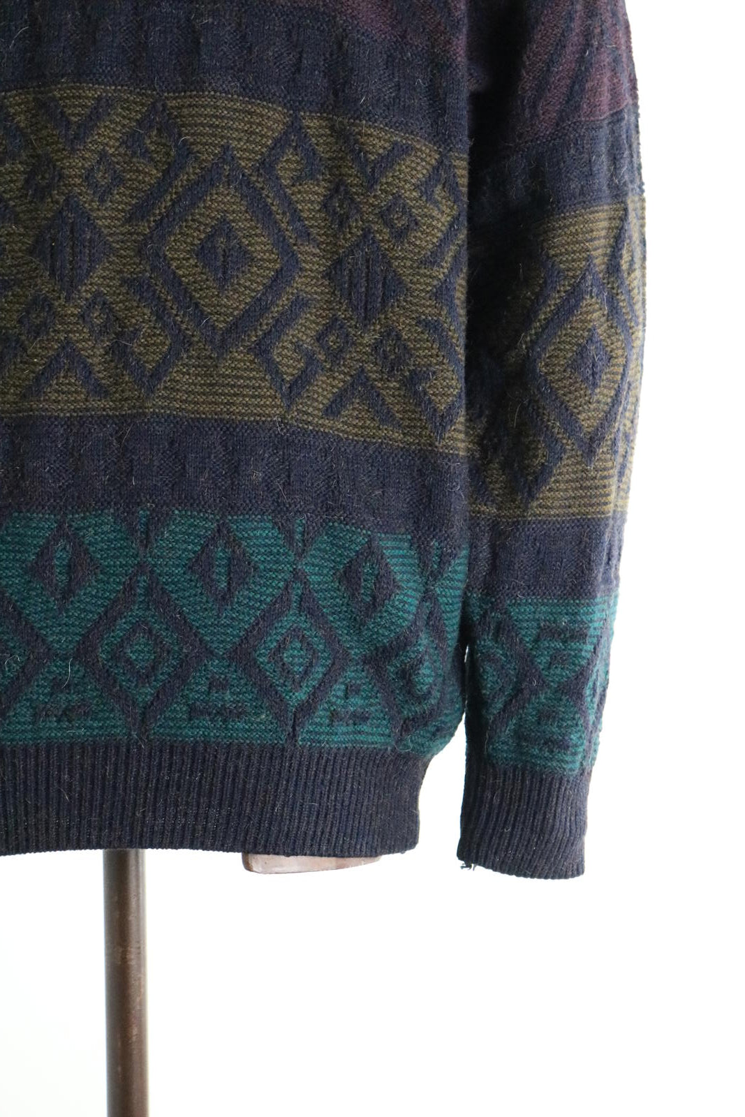 St Michael M&S Vintage Alpaca Blend Wool Fairisle Jumper Large Mens
