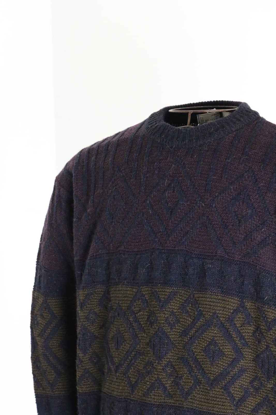 St Michael M&S Vintage Alpaca Blend Wool Fairisle Jumper Large Mens