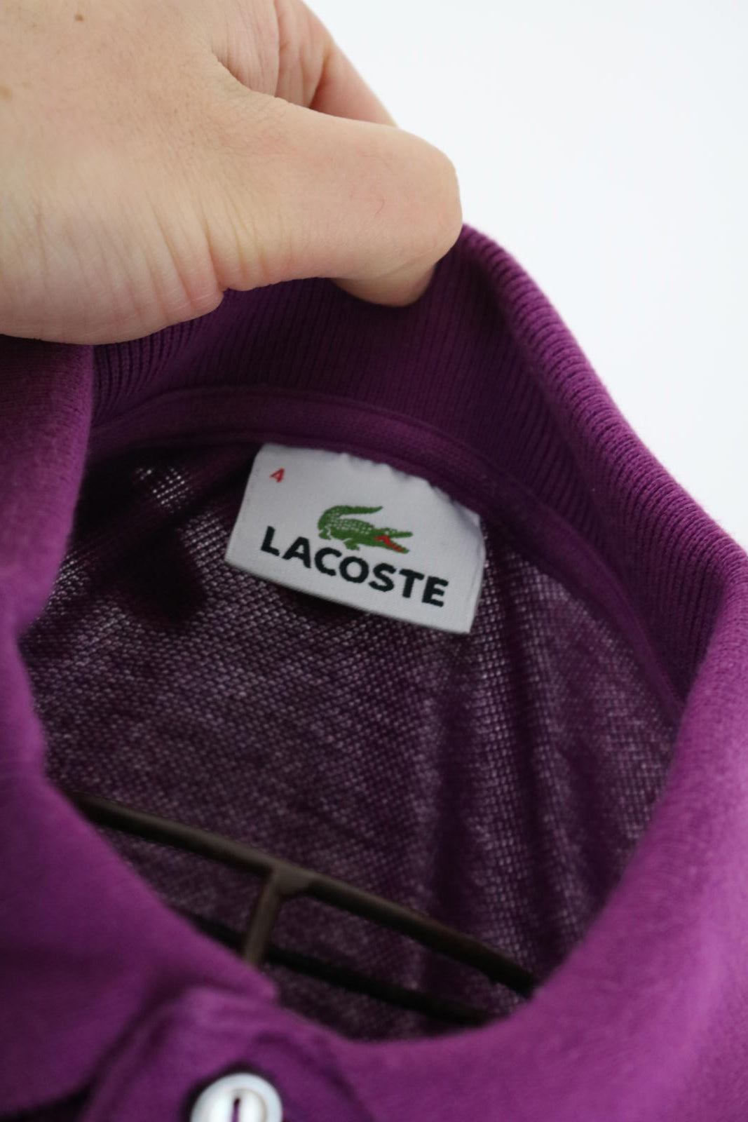 Lacoste Purple Polo Shirt Size 4 Large Mens