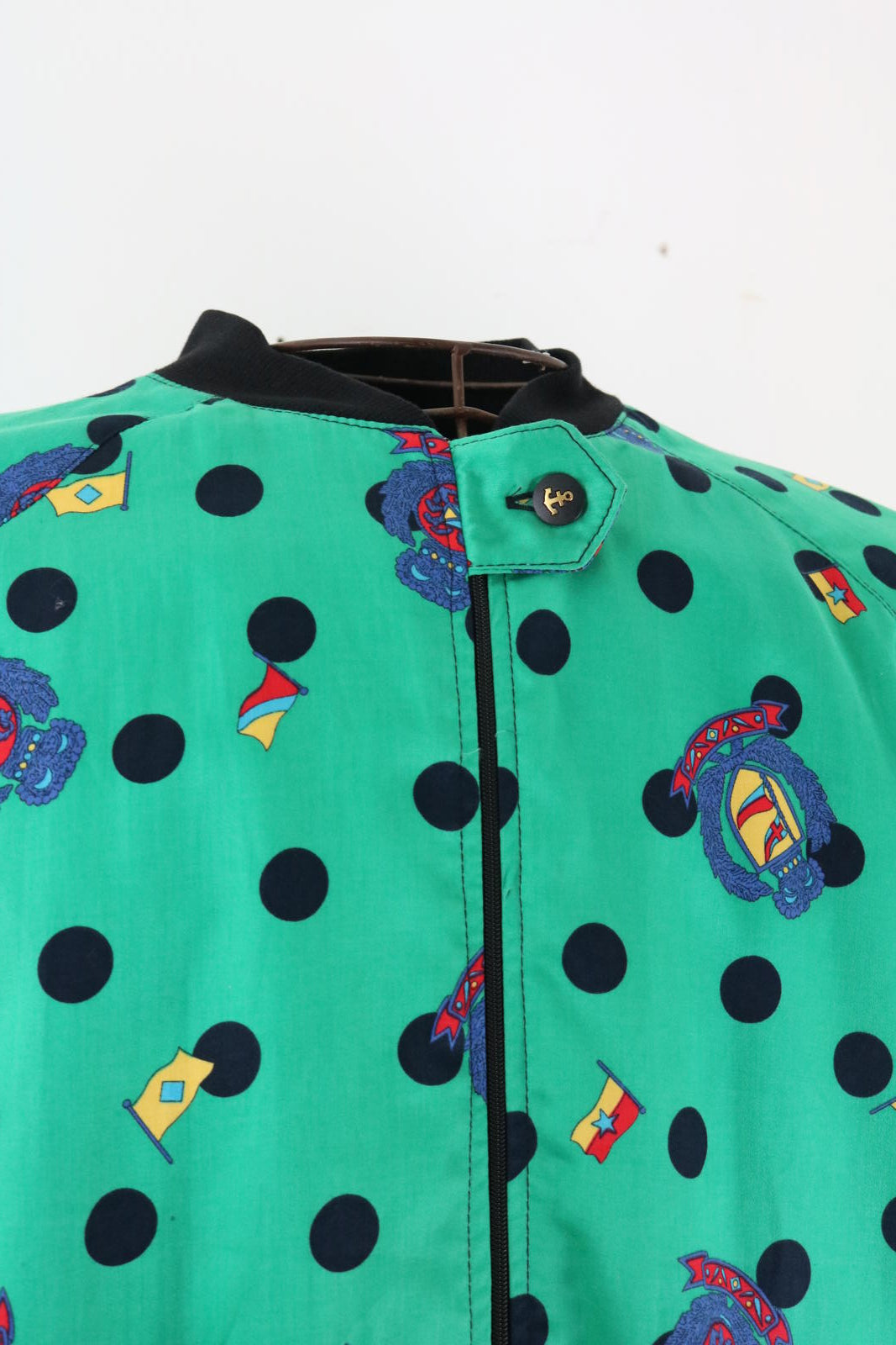 Christel Linnemann Polkadot Baroque 80s Bomber Jacket XL Ladies