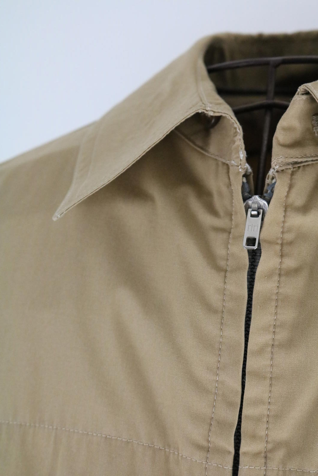 70s Vintage Tan Zip Jacket Classic Harrington Western Style