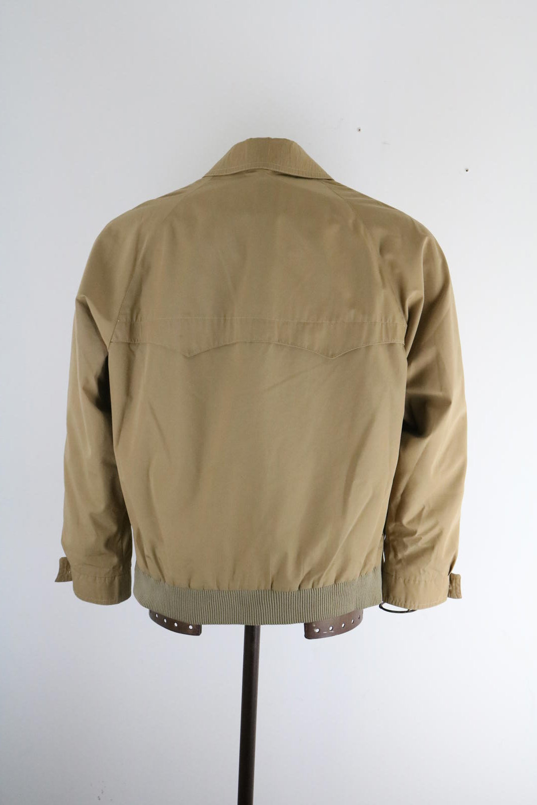 70s Vintage Tan Zip Jacket Classic Harrington Western Style