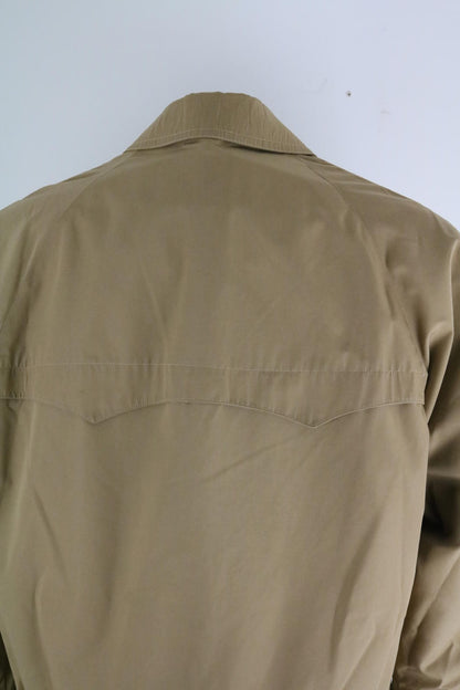 70s Vintage Tan Zip Jacket Classic Harrington Western Style