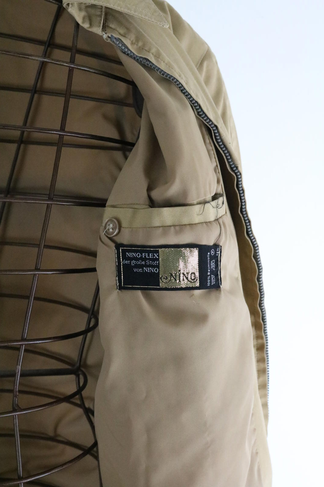 70s Vintage Tan Zip Jacket Classic Harrington Western Style