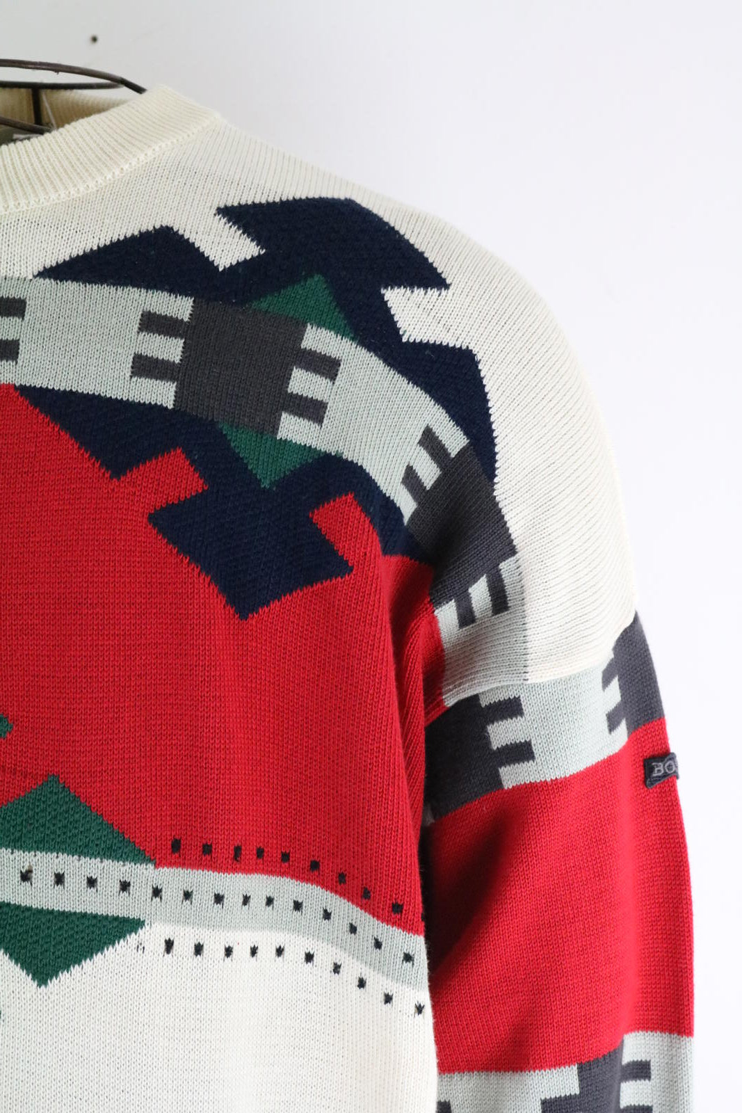 Hugo Boss Cotton Pattern Geometric Knit XL