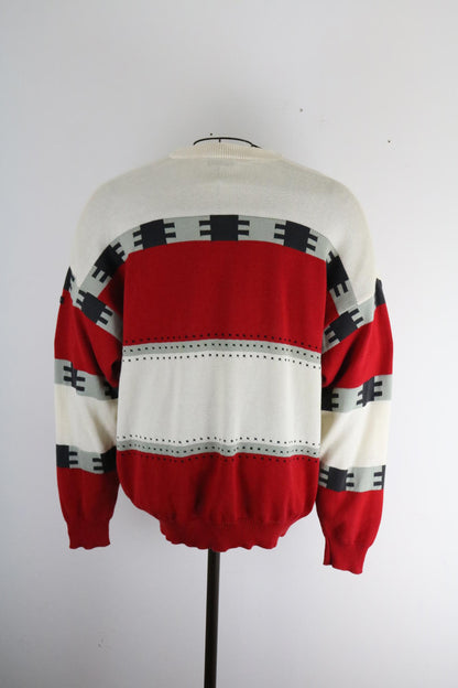 Hugo Boss Cotton Pattern Geometric Knit XL