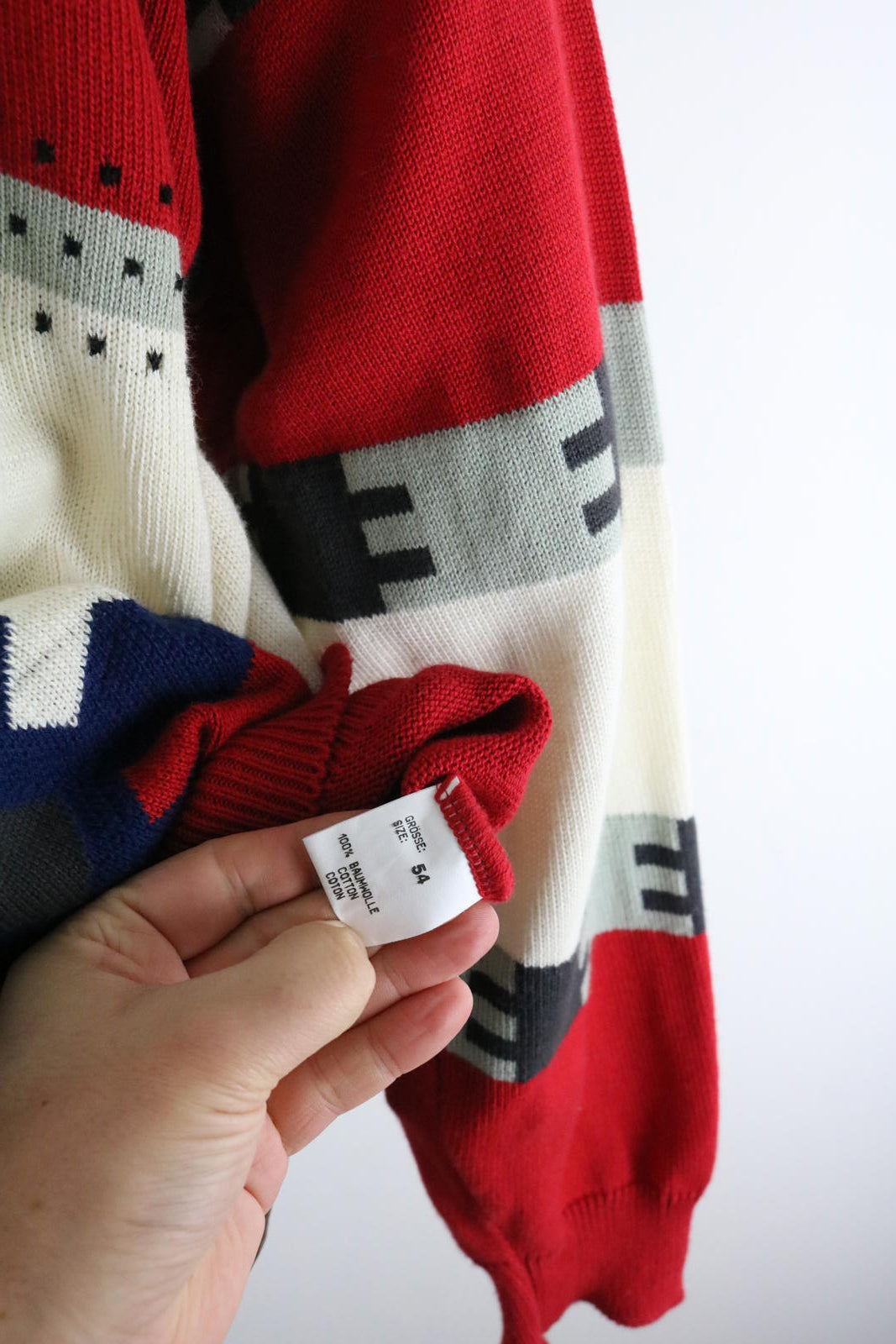 Hugo Boss Cotton Pattern Geometric Knit XL