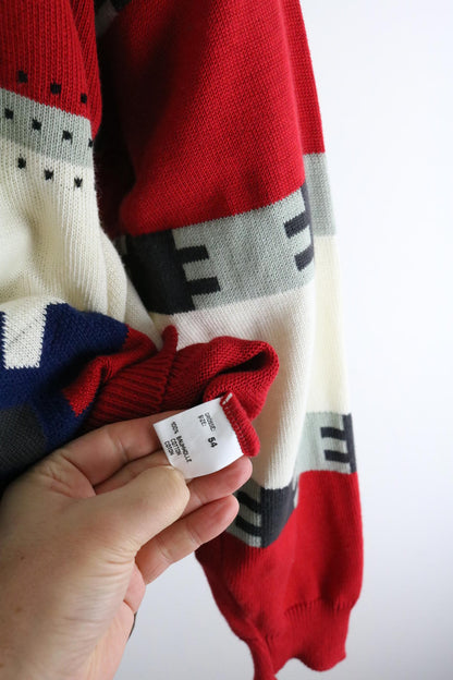 Hugo Boss Cotton Pattern Geometric Knit XL