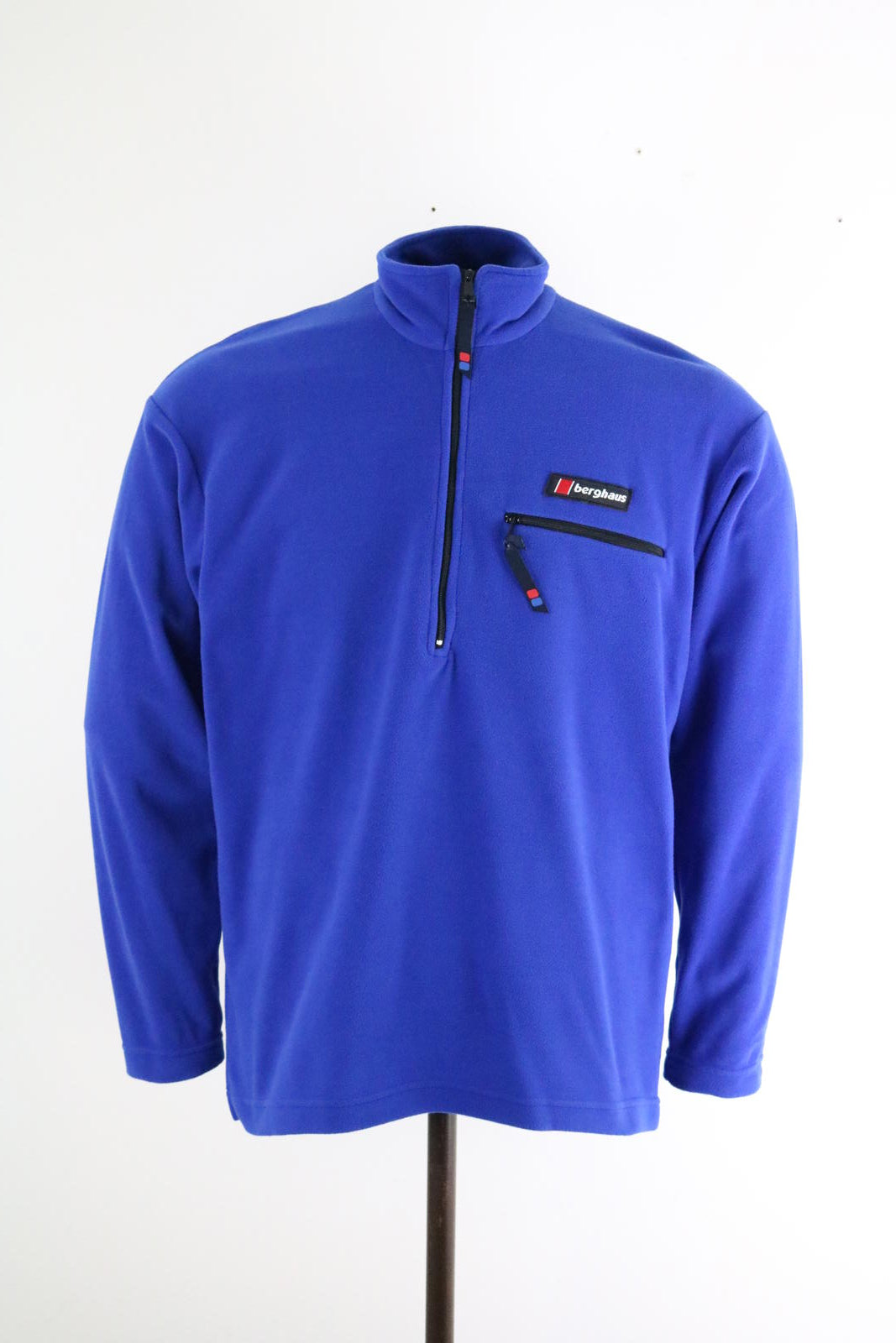 Berghaus Zip Fleece Sweatshirt Small Blue Vintage Hiking Outdoors