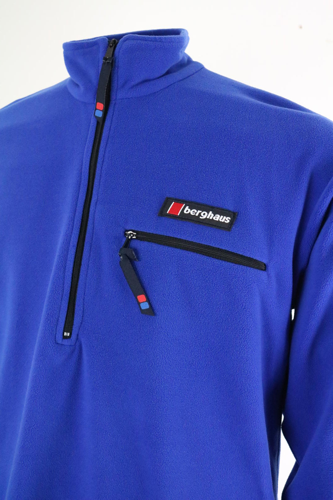 Berghaus Zip Fleece Sweatshirt Small Blue Vintage Hiking Outdoors