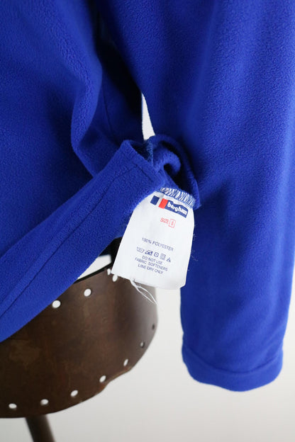 Berghaus Zip Fleece Sweatshirt Small Blue Vintage Hiking Outdoors