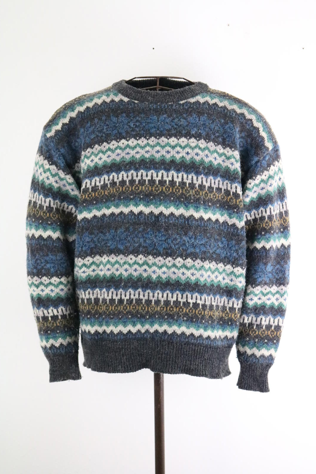 Vintage C&A Fairisle Sweater XL New Fast Wool Acrylic Blend