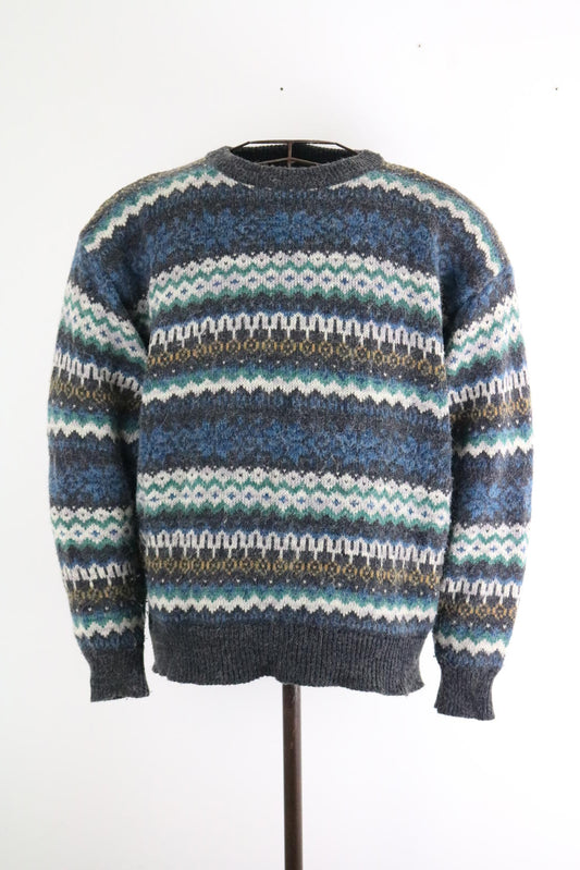 Vintage C&A Fairisle Sweater XL New Fast Wool Acrylic Blend
