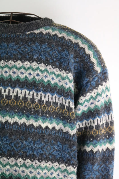 Vintage C&A Fairisle Sweater XL New Fast Wool Acrylic Blend