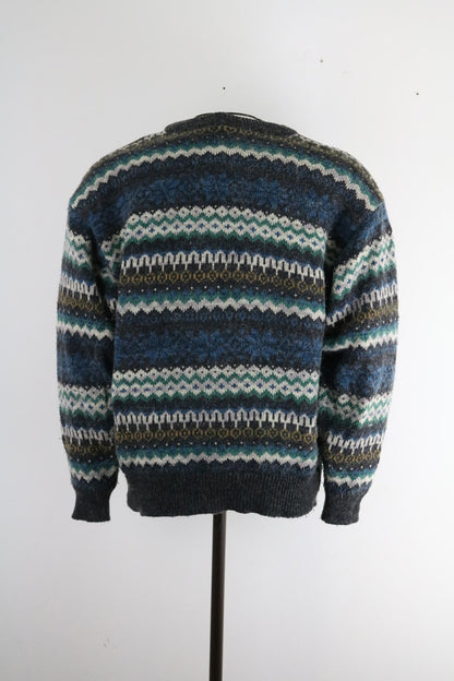 Vintage C&A Fairisle Sweater XL New Fast Wool Acrylic Blend