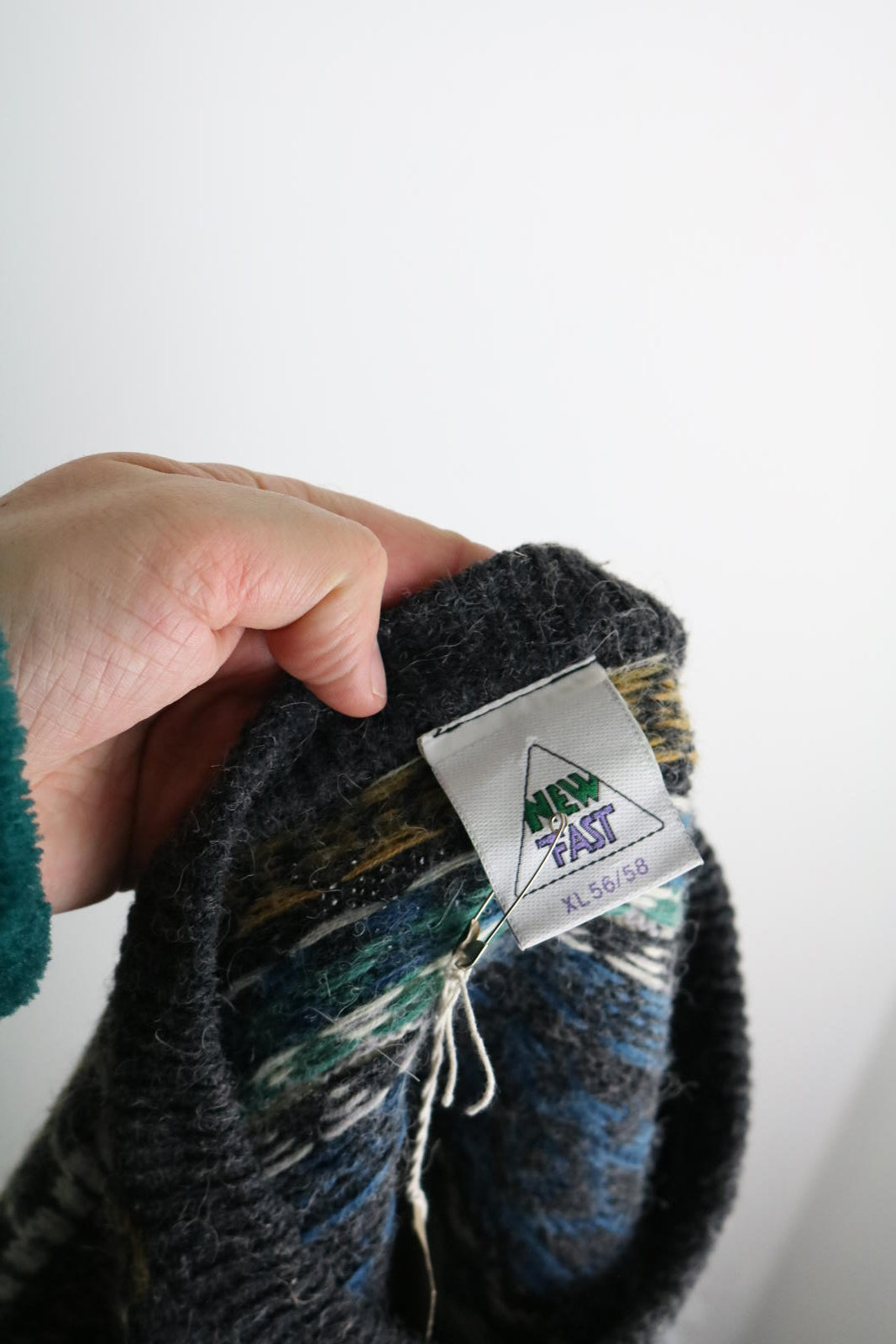 Vintage C&A Fairisle Sweater XL New Fast Wool Acrylic Blend