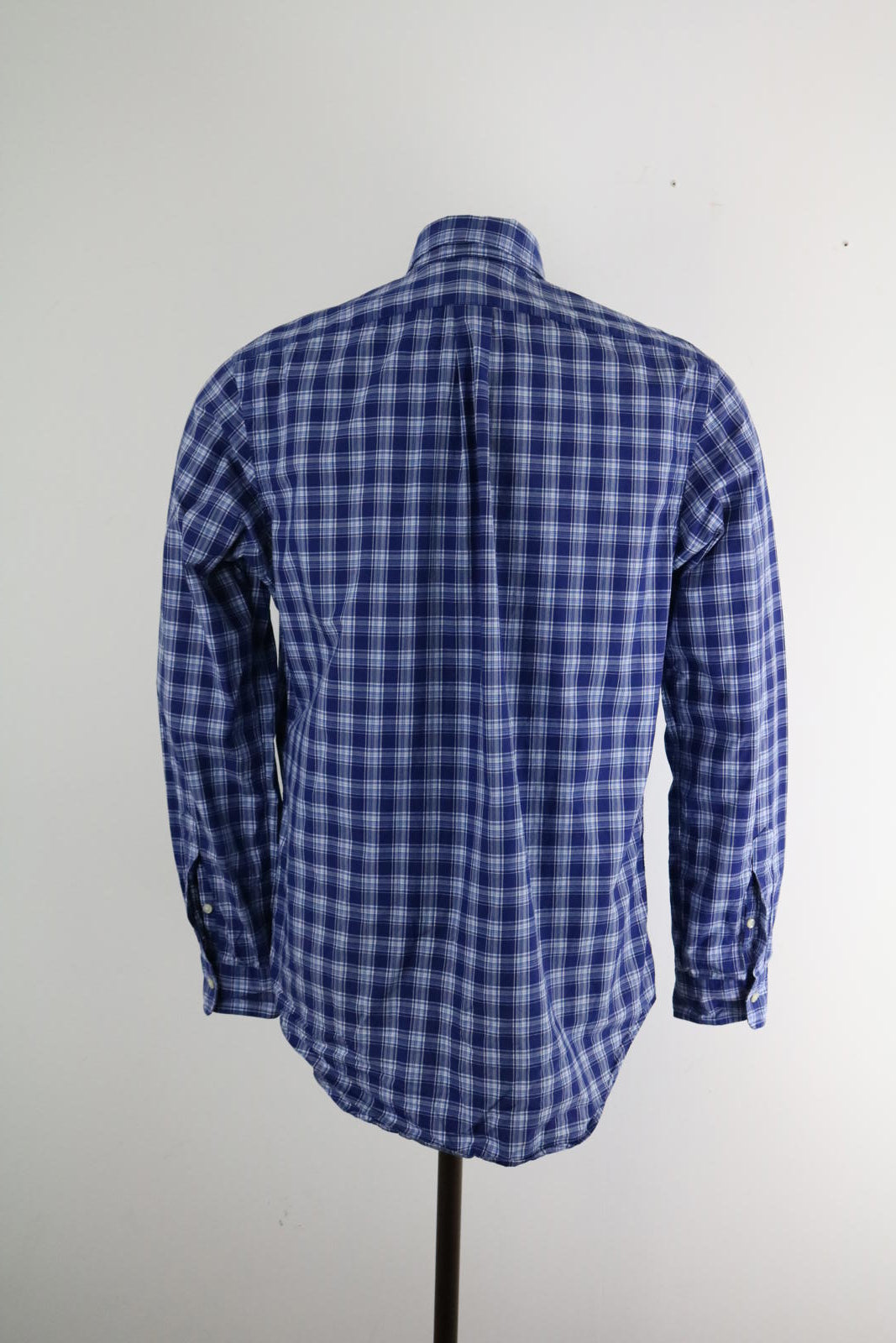Ralph Lauren Shirt Medium Blue Check Oxford Mens