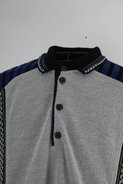 Carlo Colucci Cosby 90s Knit Sweater XL Polo Collar