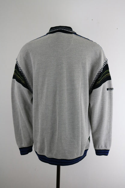 Carlo Colucci Cosby 90s Knit Sweater XL Polo Collar