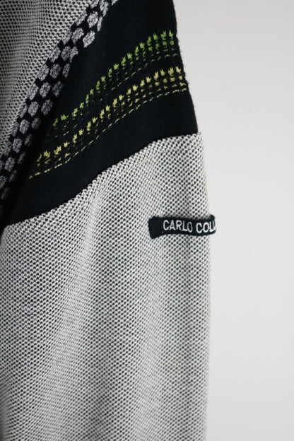 Carlo Colucci Cosby 90s Knit Sweater XL Polo Collar