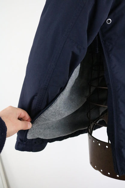 Napapijri Pullover Jacket Medium Fleece Lined Winter Coat Navy Mens