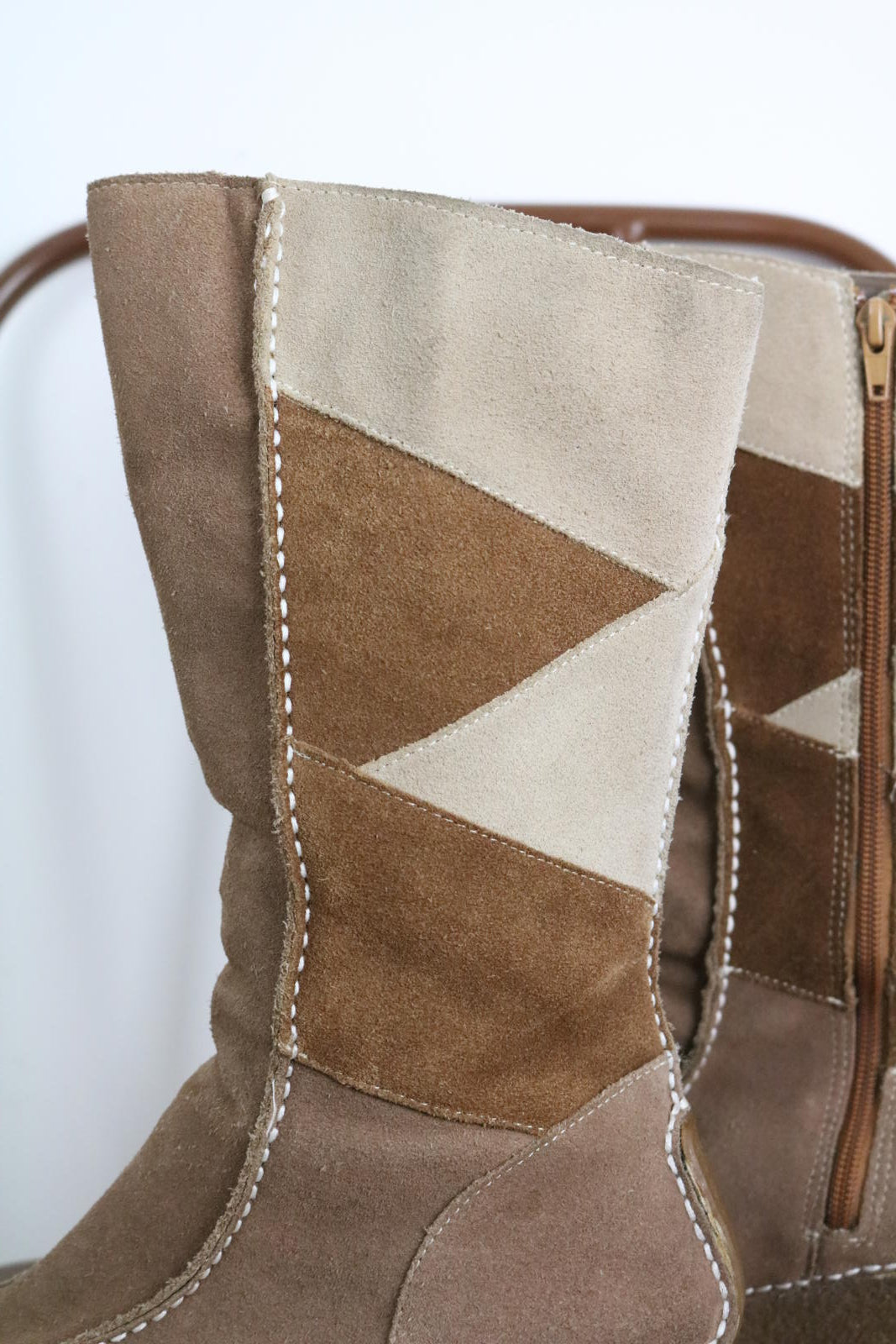 Y2K Suede Wedge Boots UK7 (26cm)