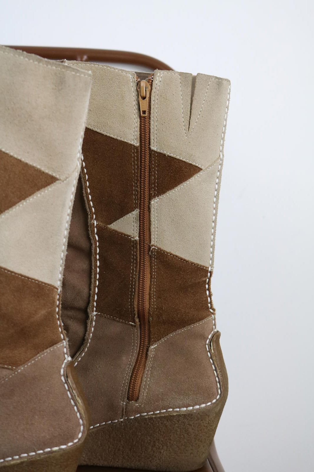 Y2K Suede Wedge Boots UK7 (26cm)