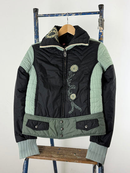 Diesel Y2K Cropped Puffer Jacket Medium Ladies