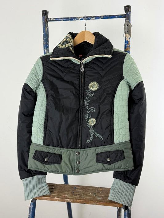 Diesel Y2K Cropped Puffer Jacket Medium Ladies