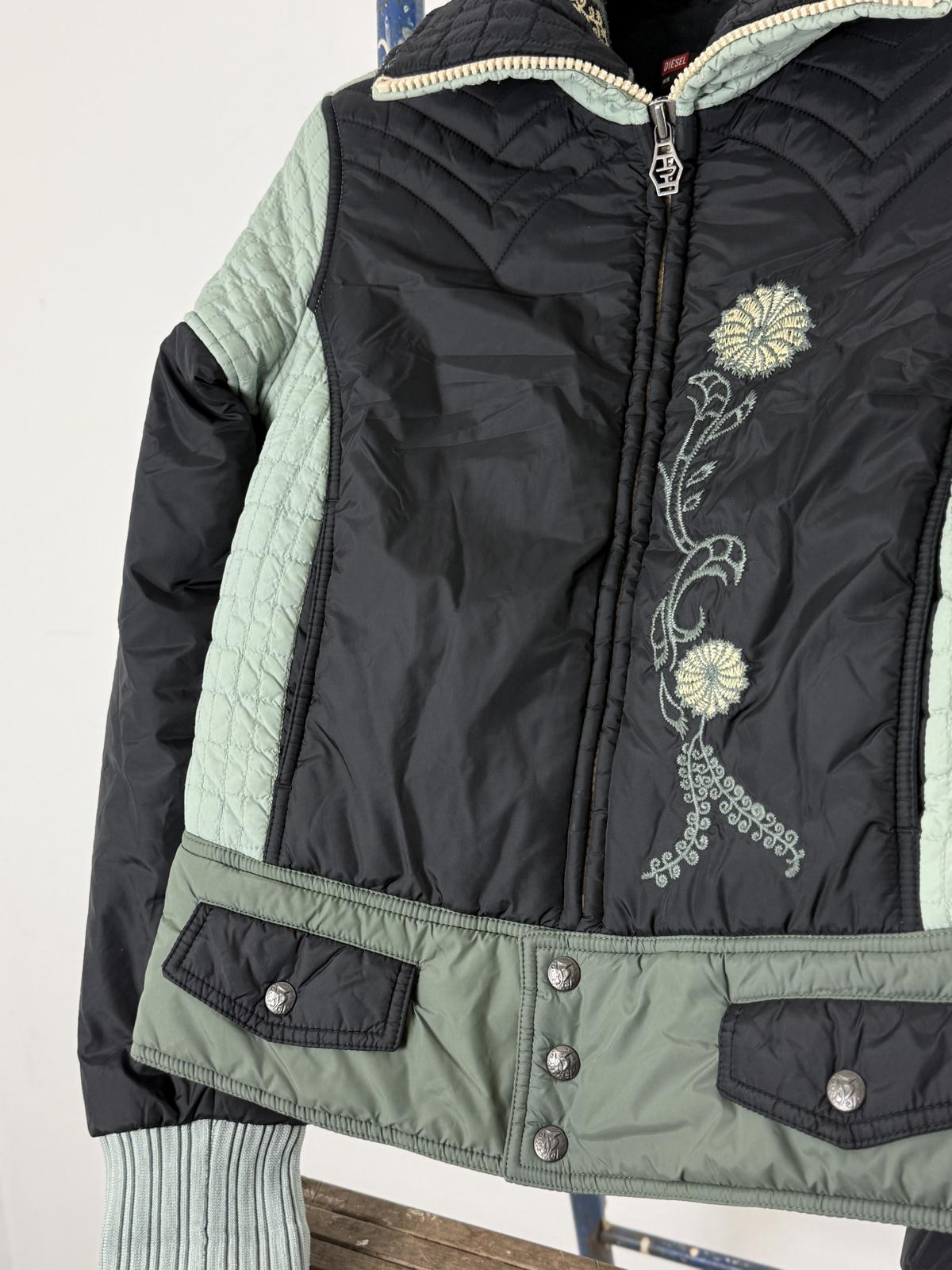 Diesel Y2K Cropped Puffer Jacket Medium Ladies