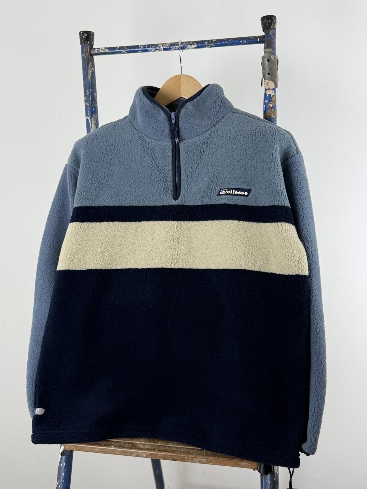 Ellesse 90s Pile Fleece 1/4 Zip Sweater Size 12 Ladies
