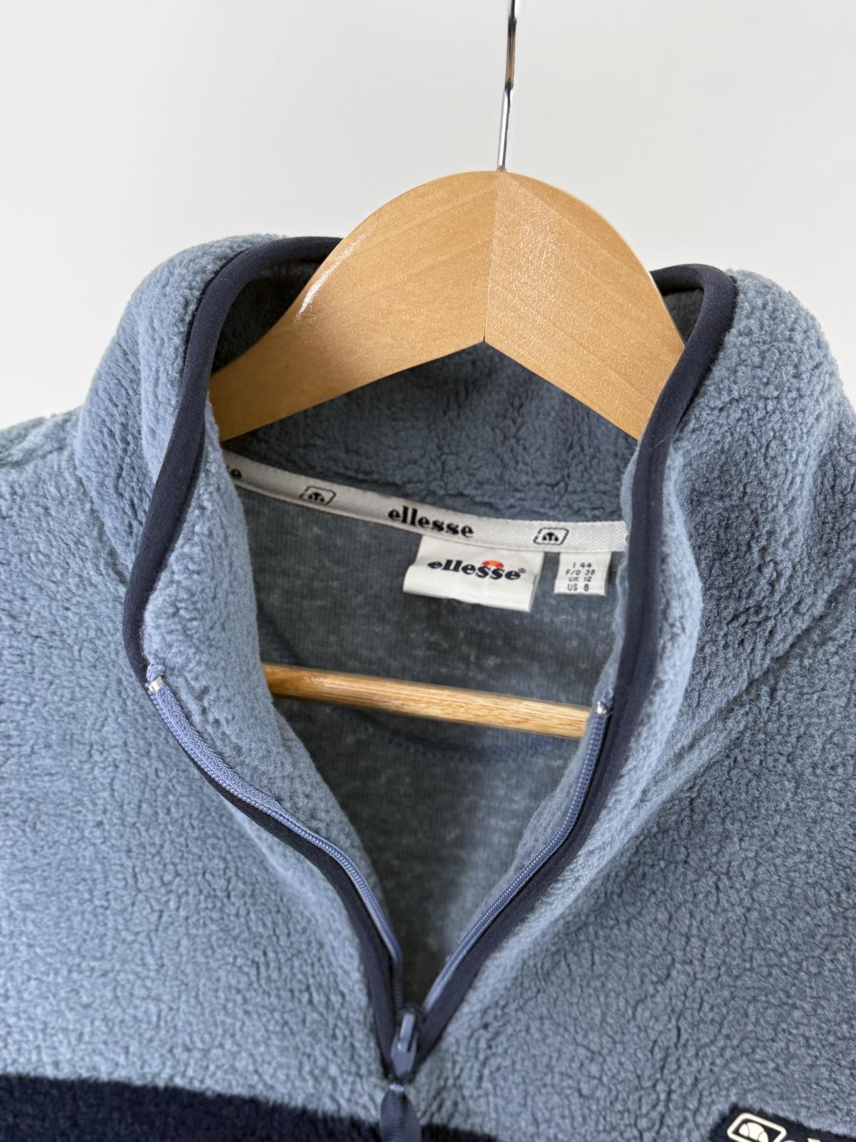 Ellesse 90s Pile Fleece 1/4 Zip Sweater Size 12 Ladies