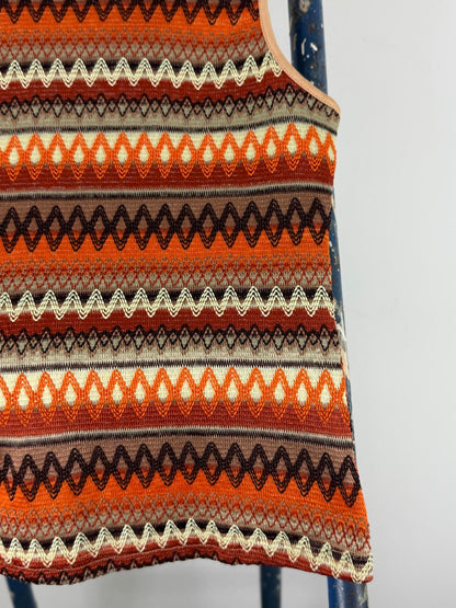 Vintage 90s ZigZag Chevron Pattern Vest Top Ladies Large