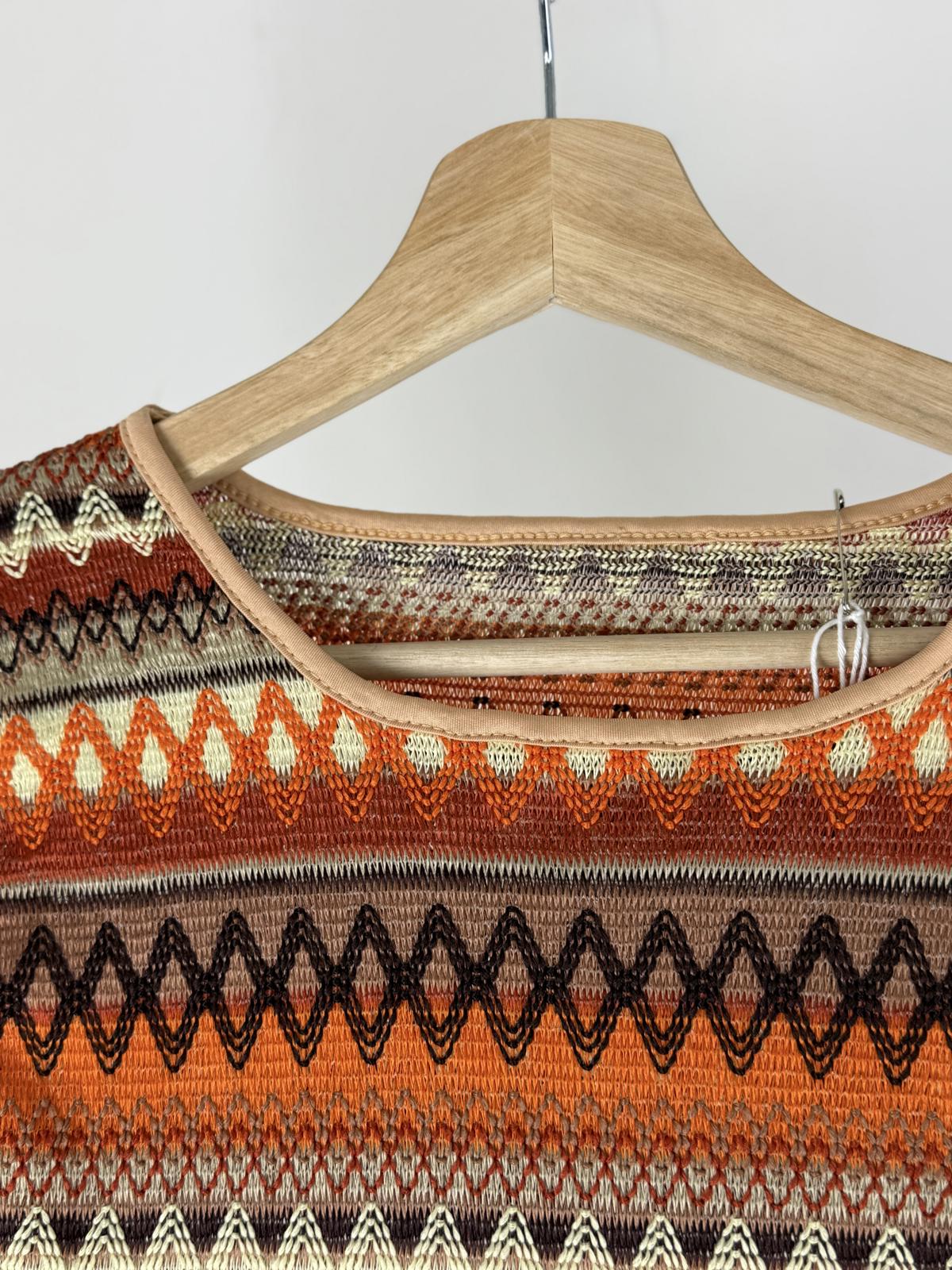 Vintage 90s ZigZag Chevron Pattern Vest Top Ladies Large