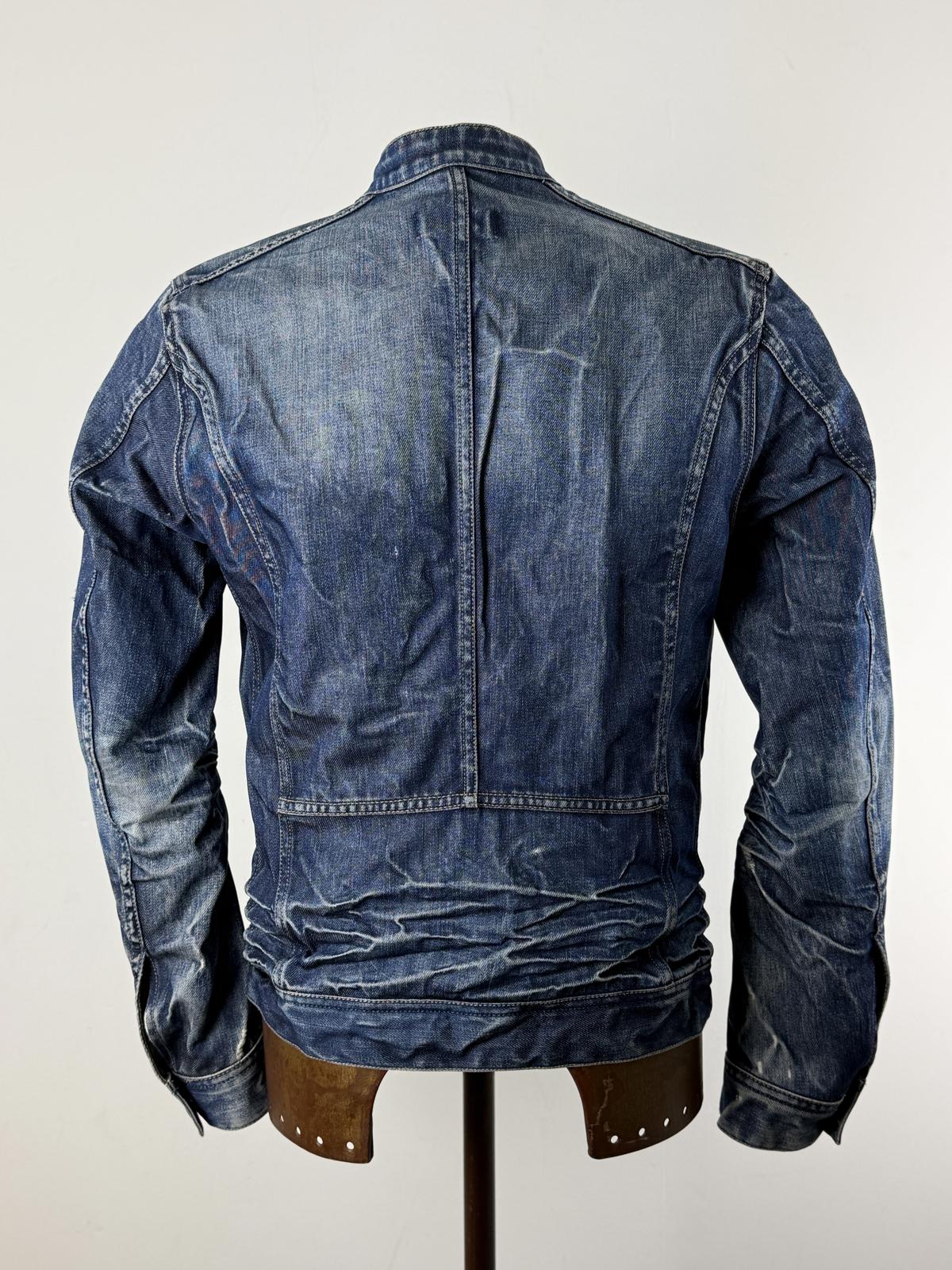 Diesel Y2K Denim Biker Jacket Medium Mens