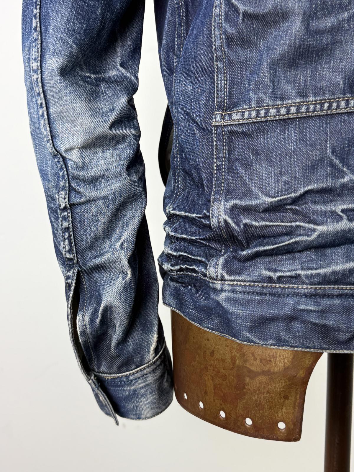 Diesel Y2K Denim Biker Jacket Medium Mens