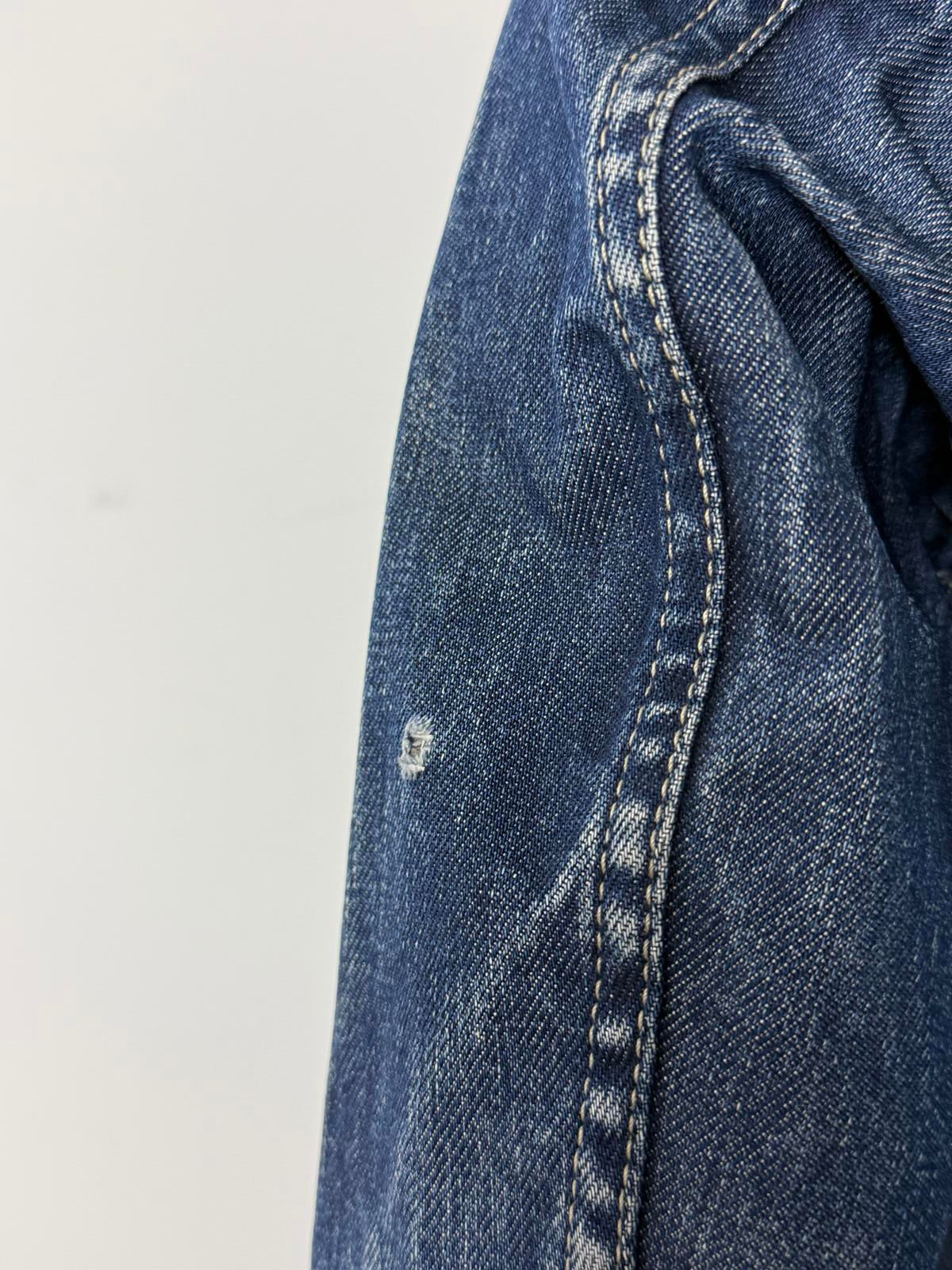 Diesel Y2K Denim Biker Jacket Medium Mens